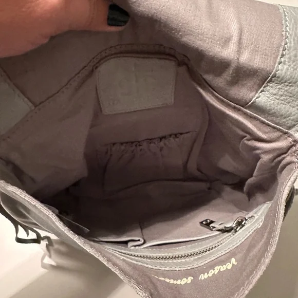 STS Blue- Gray Leather Fringe Crossbody Bag - Picture 5 of 5